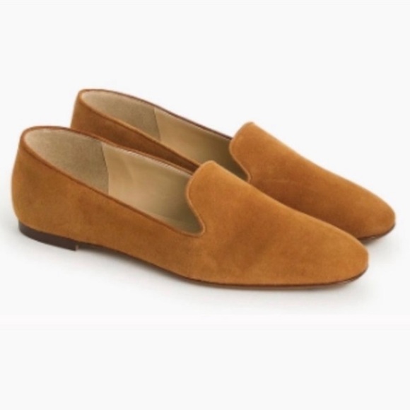 J. Crew Shoes - JCrew Camel Suede Loafers Flats